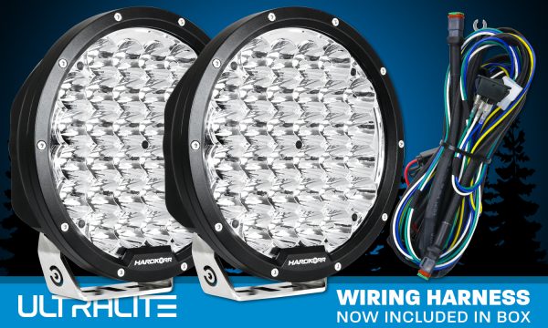 Ultralite Series 9" LED Driving Lights HKULTRA215 (Pair with Harness)