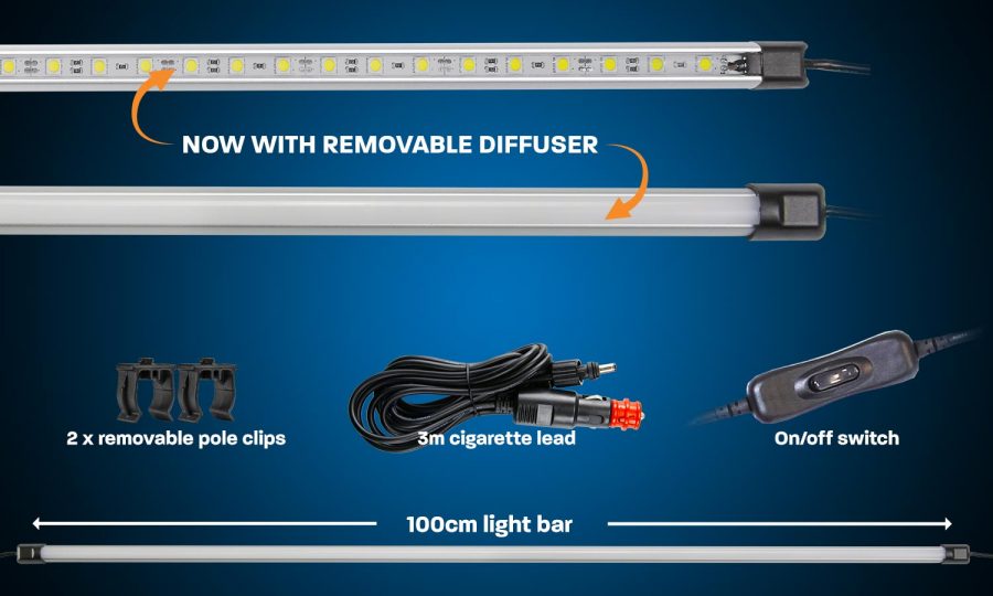 100cm (1m) LED camping light bar kit with diffuser