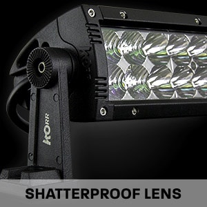 Hard Korr LED driving light bars are made with shatterproof Lexan lenses